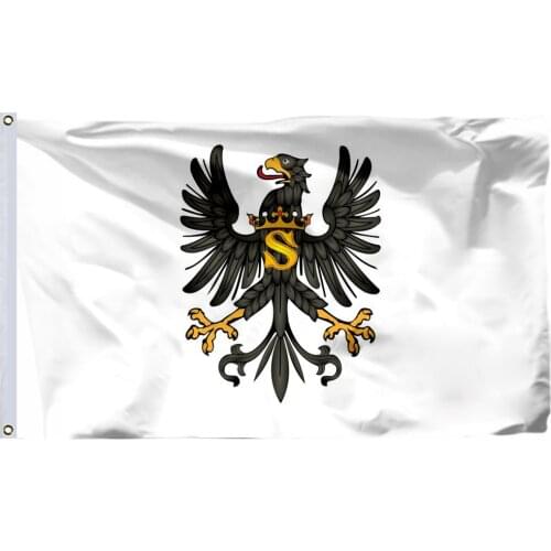 Germany Ducal Prussia Flag 150X90cm (3x5FT) 120g 100D Polyester Double Stitched High Quality Banner Free Shipping