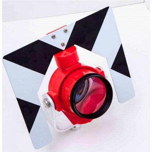 NEW Prism,For Total Station, Constant:-30mm,Red frame