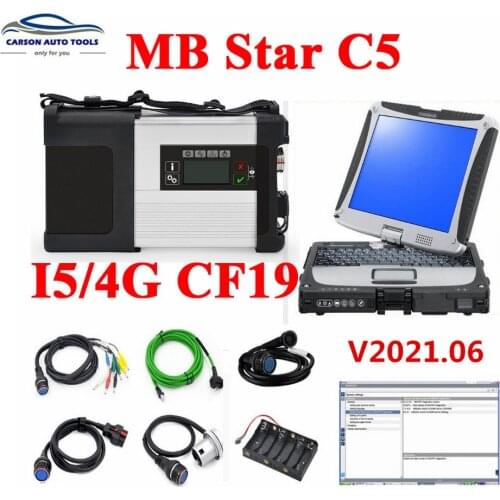 New 2020.12 MB C5 SD ConnectCompact 5 MB star C5 & Diagnosis laptop CF19 cf-19 I5 4GB better C4 for B-enz Cars Trucks diagnostic