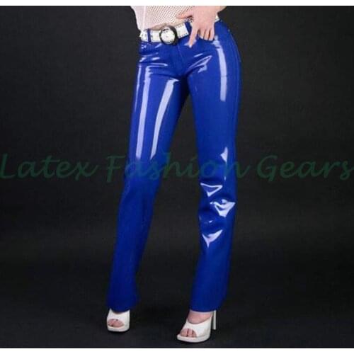 New fashion sexy Latex rubber pants for women casual style trousers without the belt plus size Hot sale