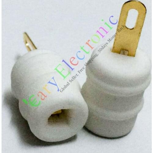 Wholesale and retail 8pc GOLD Ceramic Tube Anode Cap for FU29 FU32 829 829B 823 Audio Valve Amp DIY free shipping