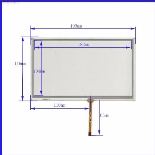 Original new HST-TPA8.0F touch handwriting external screen 193 * 117 resistance touch screen 8 inch car navigation universal