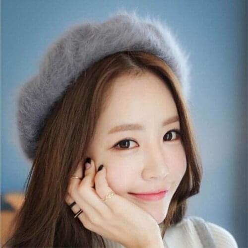 Autumn and winter new rabbit hair Beret casual entertainment, free delivery S181029