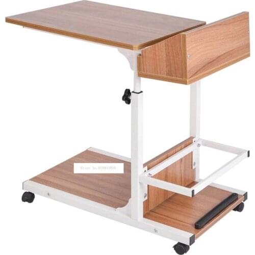 Portable Table Adjustable Lifting Standing Laptop Desk Bedroom Removable Storage Small Side Table Mini Sofa Cabinet
