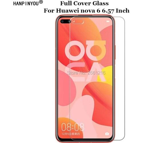 For Huawei nova 6 6.57" Clear Front Tough Tempered Glass 9H 2.5D Premium Screen Protector Protection Protective Film Guard Cover
