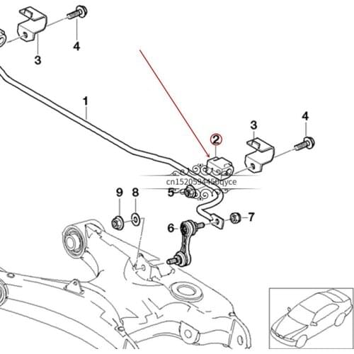 Rear stabilizer bar rubber sleeve Rubber bearing 7 series 520b m w740 Rear balance bar opening glue Rear stabilizer bar bushing