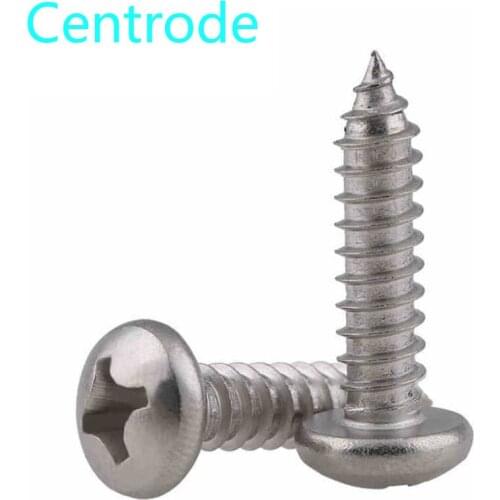 GuHua Cross Round Head Self Tapping Small Screw PA 304 Stainless Steel Philips Pan Head Tapping Mini Screws GB845 M1.2M2 25Pcs