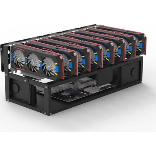 Stackable Open Mining Rig Frame Mining ETH/ETC/ZEC Ether Accessories Tools for 8 GPU Crypto Coin Bitcoin Rack Only New