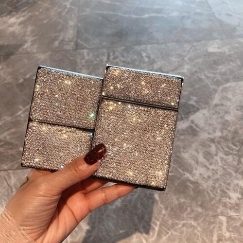 Sparkling Diamond Ciggarettes Case Hold 7/20 Ciggarettes Anti-pressure Portable Smoke Accesoires Smoking Case Dropship Suppliers