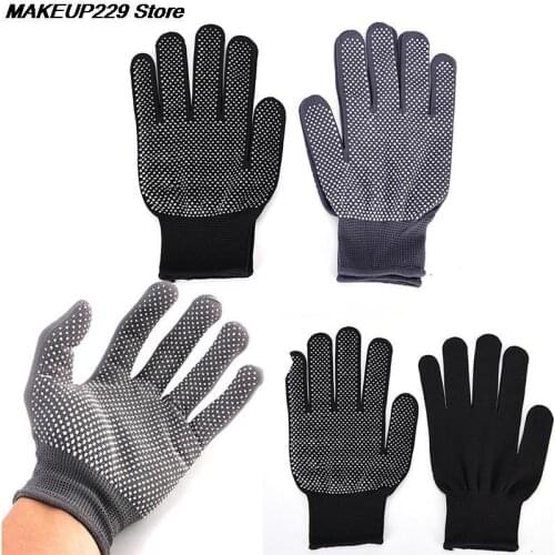 1Pair Hair Straightener Thermal Styling Gloves Perm Curling Hairdressing Heat Resistant Finger Glove Hair Care Styling Tools
