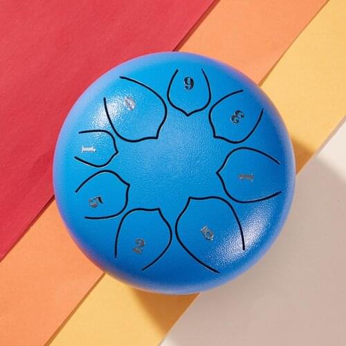 Carbon Steel 6-inch 8-tone Steel Tongue Drum For Beginners Introduction Tongue Drum Hand Pan Drum With Drumsticks Carrying Bag