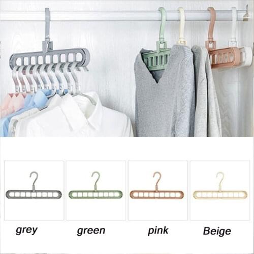 1PC Multi-port Support Circle Clothes Hanger Clothes Drying Rack Multifunction Plastic Scarf Clothes Hangers Storage Racks