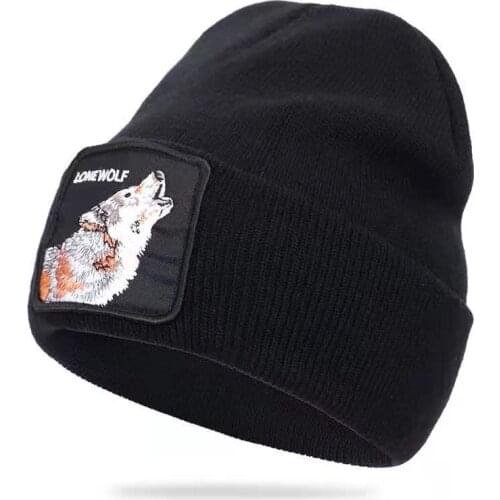 New Fashion Knitted Hat For Men Women Animal Pattern Skullies Beanies Unisex Knitting Streetwear Hip Hop Bonnet Caps Kpop Gorras