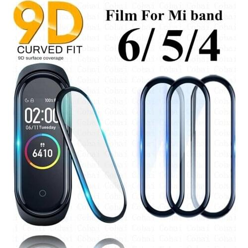 9D Screen Protector Film For Xiaomi mi band 5 4 6 Soft Protective Cover For Xiaomi Mi Band5 6 4 Miband5 Not Glass Strap Bracelet