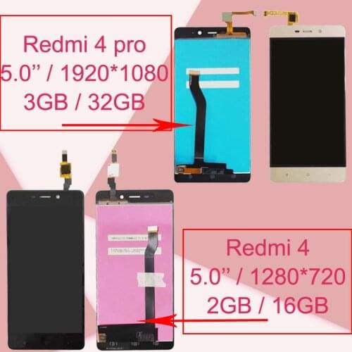 5.0" For Xiaomi Redmi 4 Phone LCD Screen Display Touch Screen Digitizer LCD For Xiaomi Redmi 4 Pro Prime Redmi 4