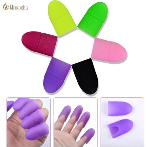 5Pcs/Set New Silicone Remover Gel Polish Nail Art Soakers Remover Soak Off Cap Clip UV Gel Polish Wraps Nail Tools Cleanser
