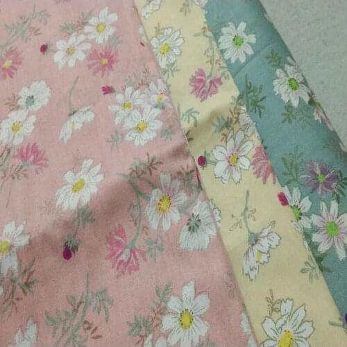 50x160cm blue yellow pink chrysanthemum printed cotton fabric Bedding Quilting Clothing DIY fabric Home Decor