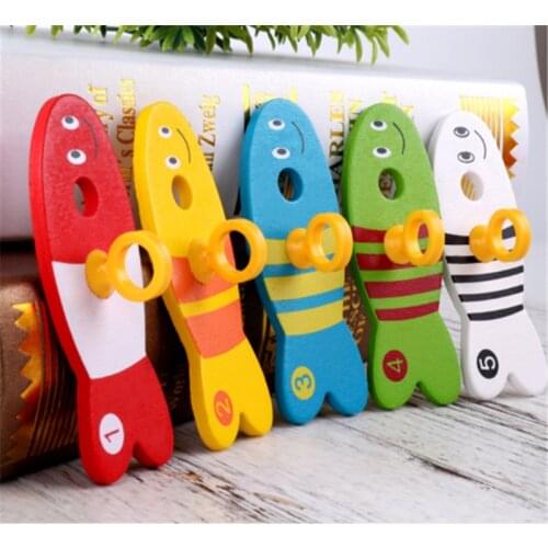 8 Pcs/Set Wooden Fishing Digital Toys Baby Fish Set Column & Kids Montessori Puzzle Sorting Math Bricks Educational Game Toys
