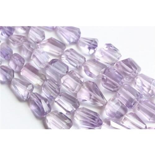 AAA LOOSE BEADS ROSE QUARTZ/ AMETHYST FLAT BARQOUE faceted 8-20MM wholesale for DIY jewelry necklace