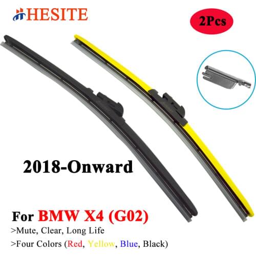 HESITE 2020 Newest Colorful Windshield Wipers For BMW X4 F26 Accessories G02 M Sport Performance 2019 2020 26"+20" Hybrid Blades