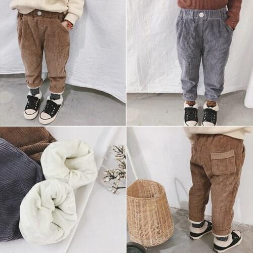 Boys Pants Baby Girl Clothes 2019 Spring New Baby Boys and Girls Corduroy Pants Kids Casual Warm Trousers Toddler Girl Pant 1-7Y