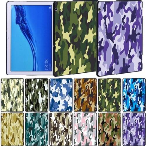 Tablet Case for Huawei MediaPad T5 10 10.1 Inch/MediaPad T3 8.0/T3 10 9.6" Camouflage Shockproof Case + Free Stylus