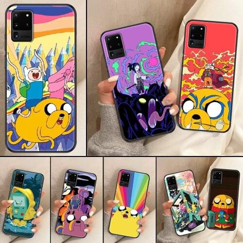 Adventure Time Phone case For Samsung Galaxy Note 4 8 9 10 20 S8 S9 S10 S10E S20 Plus UITRA Ultra black luxury cover tpu