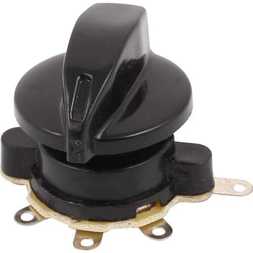 Black Plastic Housing 4.1cm x 3cm 4P SPST Fan Speed Control Knob Switch 2pcs