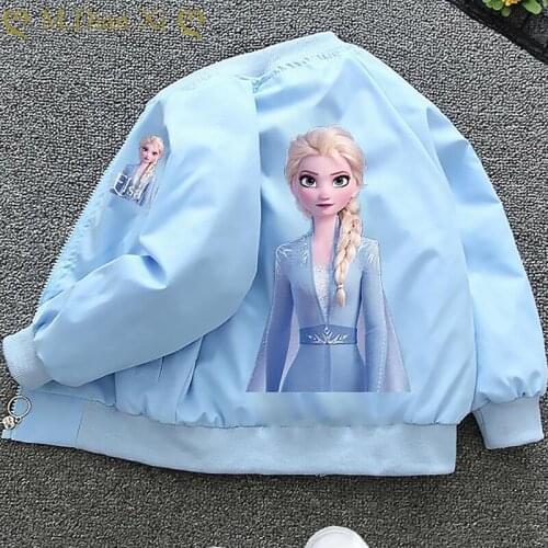 Childrens Clothing Cartoon Frozen Elsa Jacket Autumn Coat Baby Boys Girls Outing Clothes Jacket Children Zipper Jacket 2-11T