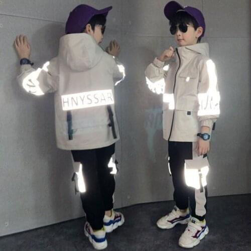 Baby Girls Kids Reflective Costume Children Clothing Set 2021 Spring Teens 12 14 Years Boy Clothes Tracksuit Casual Sports Suit