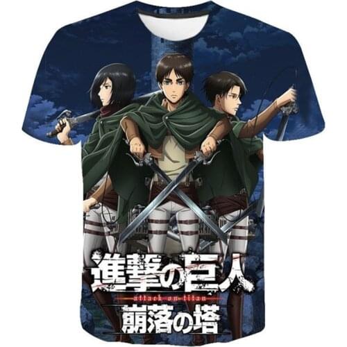 Attack On Titan Anime Clothes T Shirt Shingeki No Kyojin Camisetas Manga For Men Tops Ropa Hombre Streetwear Camisa Masculina