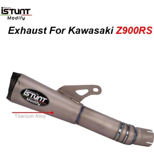 Slip On Titanium Alloy For Kawasaki Z900RS 2017-20 Motorcycle Exhaust Full System Escape Modifid Mid link Pipe Muffler Whole Set