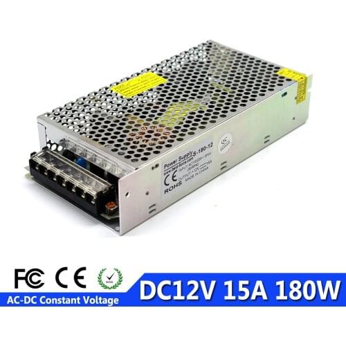 180W 15A 12V Small Voltage Single Output Switching Power Supply Led Transformer 110V 220V AC-DC SMPS For Led Strip Display Lamp