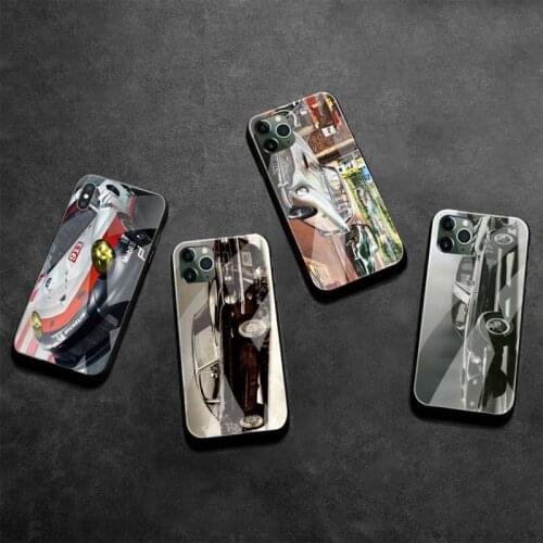 HUAGETOP Classic Super Racing Car Rubber Phone Cover Tempered Glass For iPhone 11 Pro XR XS MAX 8 X 7 6S 6 Plus SE 2020 case