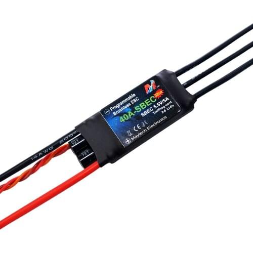 Maytech Radio Controlled Planes Jet 32 Bit ARM MCU Motor Speed Controller 40A For RC Airplane Model