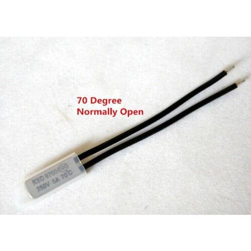 KSD9700 5A250V 75 degree C N.O. normally open temperature switch thermostat Thermal Protector