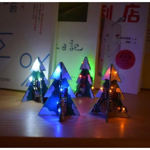 3D Mini PCB Stereo Christmas Tree DIY Music Kit Circuit Electronic DIY Kits Gift