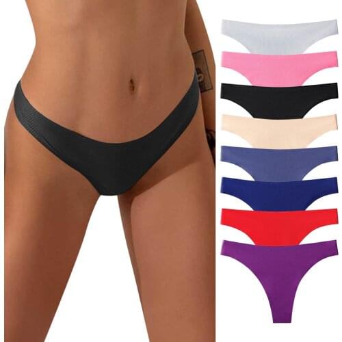 Fashion Sensual G-String Summer Lingerie Women Sexy Thongs Solid Color Low Waist Breathable Sensuality Panties Underwear