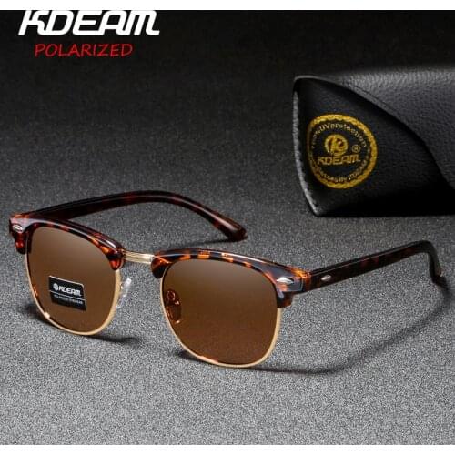 Super new Arrival KDEAM Classical Polarized Sunglasses Women 51' Width Polaroid Sun Glasses Vintage Men Goggles KD3016