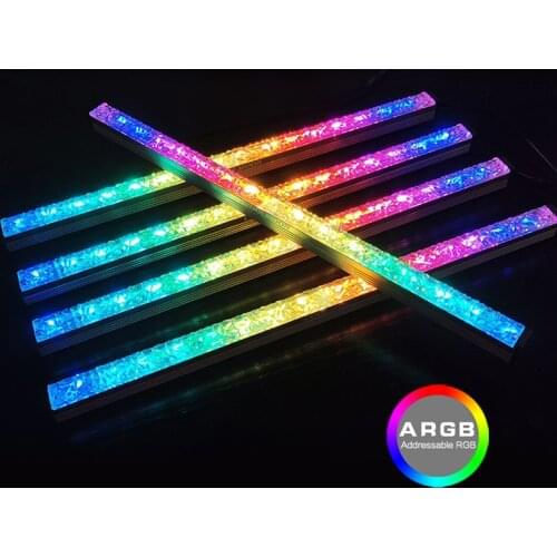 Desktop Chassis ARGB Sync Diamond Led Strip 5V Addressable RGB Magnetic Fixation Computer PC Case Decorate Light Bar