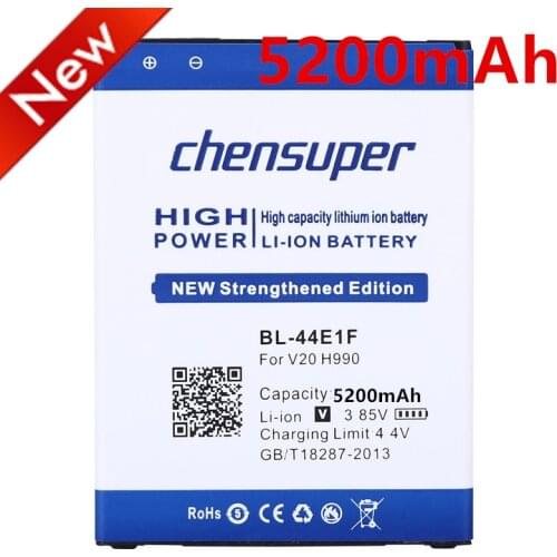 NEW high capacity 5200mAh BL-44E1F BL44E1F Battery for LG V20 VS995 US996 LS997 H990DS H910 H918 Cell Phone Battery
