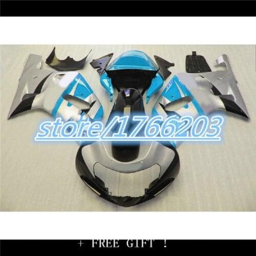 Motorcycles Fairing For Suzuki 2001 2002 2003 GSXR 600/750 GSXR 600 750 GSXR600 2001-2003 blue silver black Fairing Bodywork
