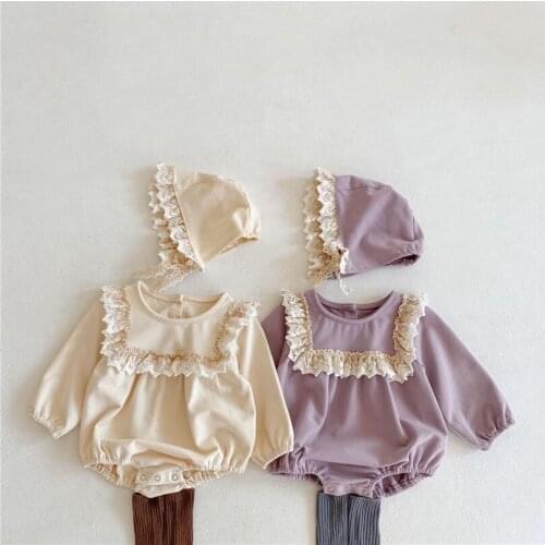 Baby Girls Clothes Newborn Baby Romper Jumpsuit Spring 2021 Infant Girls Romper Lace Princess Baby Clothes For Girls Overalls
