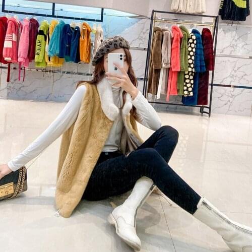 OLOEY Women's Fur Vests