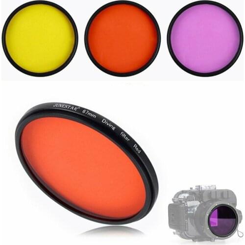 67mm Full Color Red Purple yellow Dive Filter for Sony Nikon Canon Camera Lens