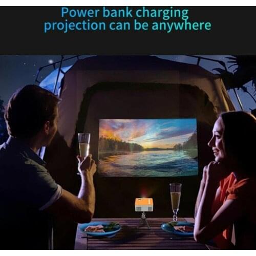 Phone Projector Smart LED Mini Projector WiFi Bluetooth LCD 1.8-inch Screen Portable Projectors Theater Home 1080P S3T3