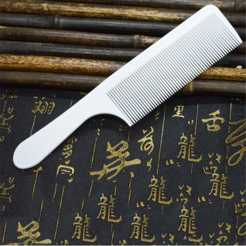 1 PC Professional White Resin Cutting Comb Heat Resistant Salon Hair Trimmer Brushes Plastic Pin Tail Antistatic Comb