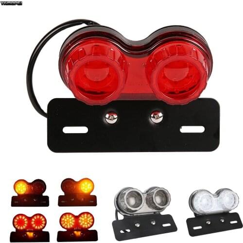 Motorcycle Smoke LEDTail Brake Turn Signals Light Indicator For Universal Fitment on ATVs Dirt Bike