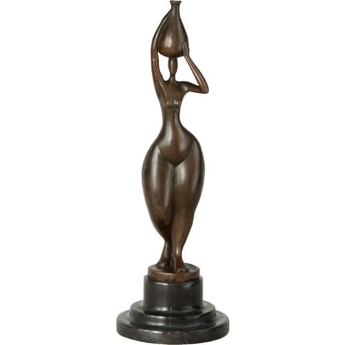 Handmade Statue Bronze Abstract Woman Sculpture Female Figurine Hot Casting Art Home Decoration