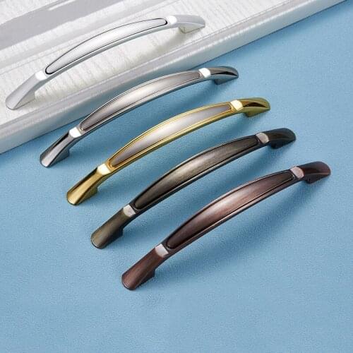 Vintage Bronze Handles Kitchen Cabinet Handles Solid Drawer Knobs Silver Cupboard Door Wardrobe Pulls Furniture Handle